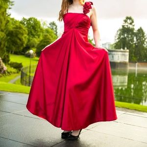 Custom Made Red Prom Dress